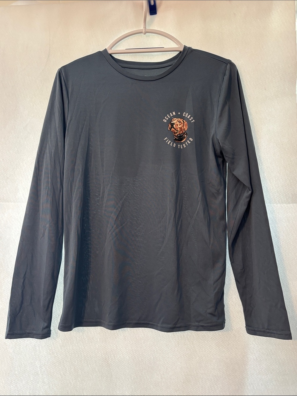 Ocean + Coast Boy’s Long-Sleeve Performance Shirt - Gray